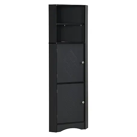 SONNENH Holz-Mehrzweckschrank, Spanplatte, 36.5 x 36.5 cm, Schwarz