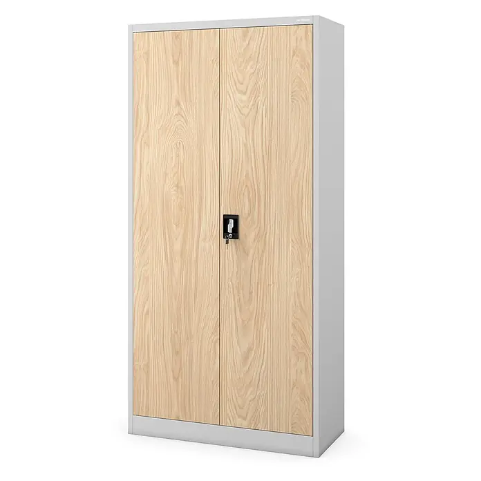 Jan Nowak Büroaktenschrank Aktenschrank JAN, 185 x 90 x 40 cm, Grau / Eiche Sonoma - 
