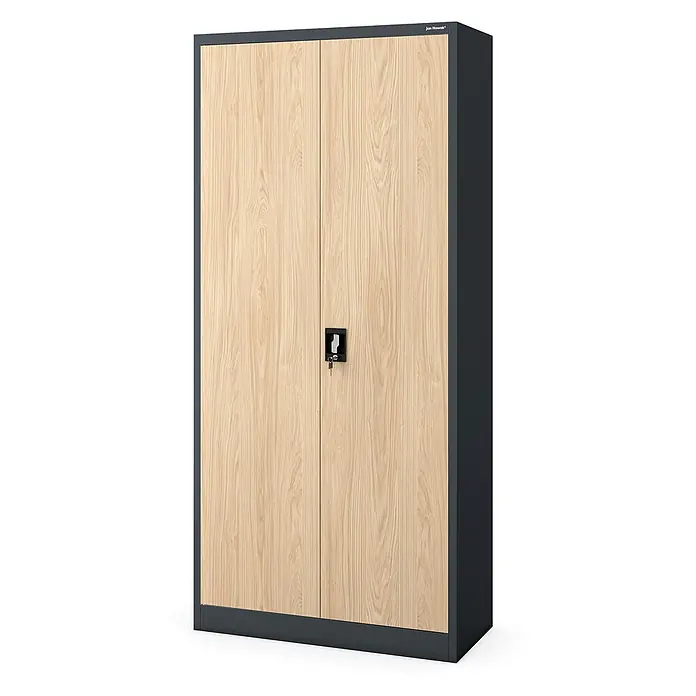 Jan Nowak Büro-Aktenschrank JAN H, 195 x 90 x 40 cm, anthrazit / Eiche Sonoma - 