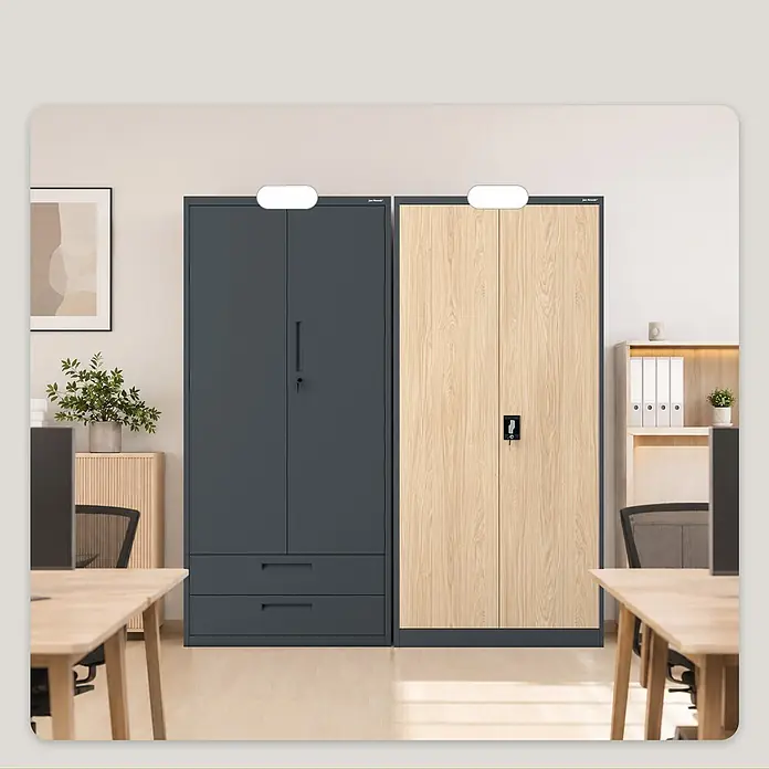 Jan Nowak Büro-Aktenschrank JAN H, 195 x 90 x 40 cm, anthrazit / Eiche Sonoma - 