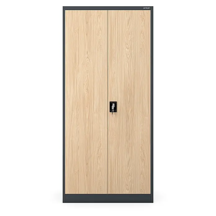 Jan Nowak Büro-Aktenschrank JAN H, 195 x 90 x 40 cm, anthrazit / Eiche Sonoma - 