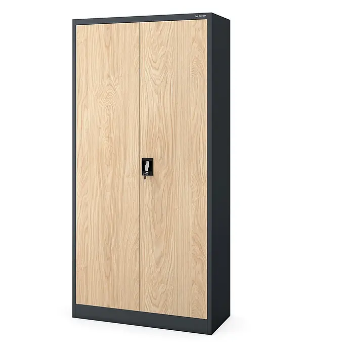 Jan Nowak Büroaktenschrank Aktenschrank JAN, 185 x 90 x 40 cm, Anthrazit / Eiche Sonoma - 