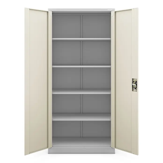 Jan Nowak Büro-Aktenschrank JAN H, 195 x 90 x 40 cm, grau / Eiche Sonoma - 