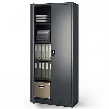 Jan Nowak Metallschrank JAN H2200, 220 x 90 x 40 cm, anthrazit