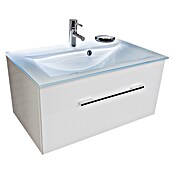 Camargue Stella Wastafelonderkast (47 x 80 x 39 cm, 1 ladekast, Met verlichting, Wit)