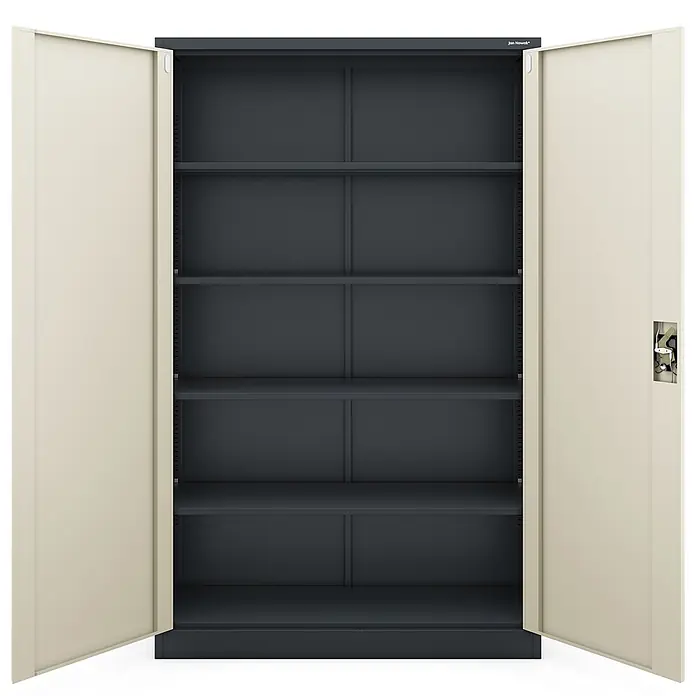 Jan Nowak Metall-Aktenschrank JAN II, 185 x 115 x 40 cm, anthrazit / Eiche Sonoma - 