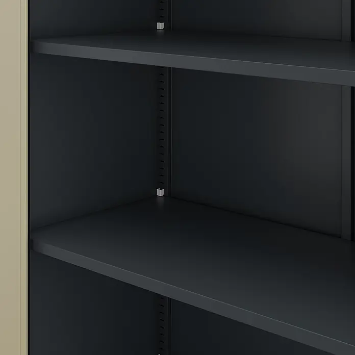 Jan Nowak Metall-Aktenschrank JAN II, 185 x 115 x 40 cm, anthrazit / Eiche Sonoma - 