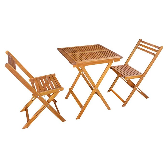 Sunfun Diana Balkonmöbel-Set (3-tlg., Naturbraun)