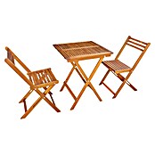 Sunfun Diana Balkonmöbel-Set (3-tlg., Naturbraun)