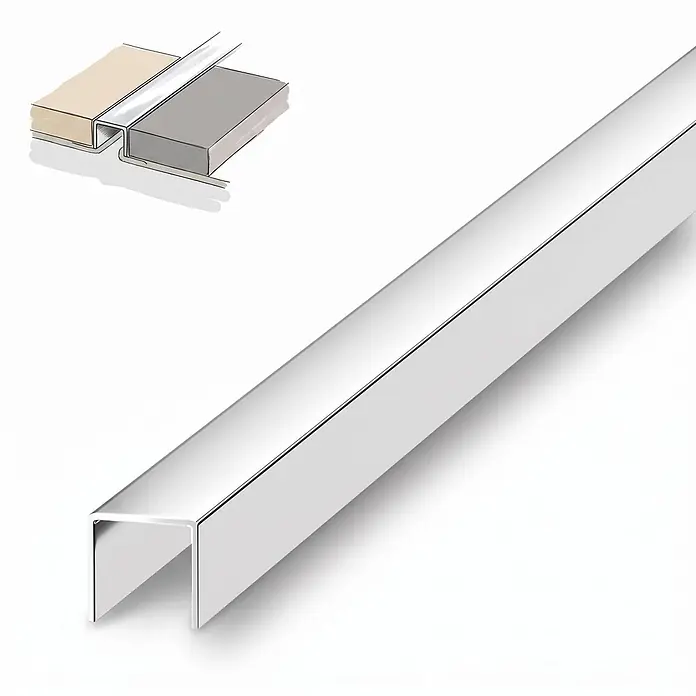 Dalsys Fliesenprofil U Edelstahl V2A Poliert 2,5 m 10 mm - 