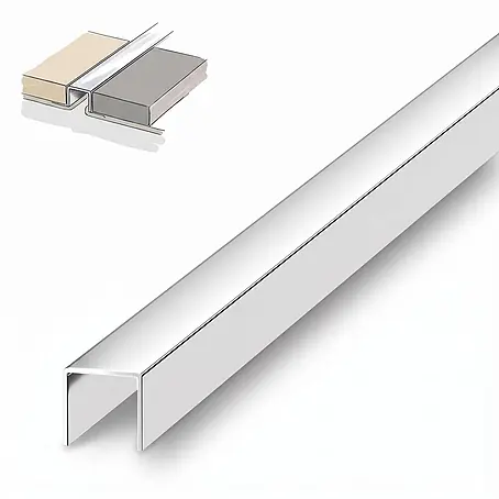 Dalsys Fliesenprofil U Edelstahl V2A Poliert 2,5 m 10 mm