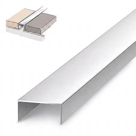 Dalsys Fliesenschiene U Profil V2A Gebürstet 2,5 m x 25 mm
