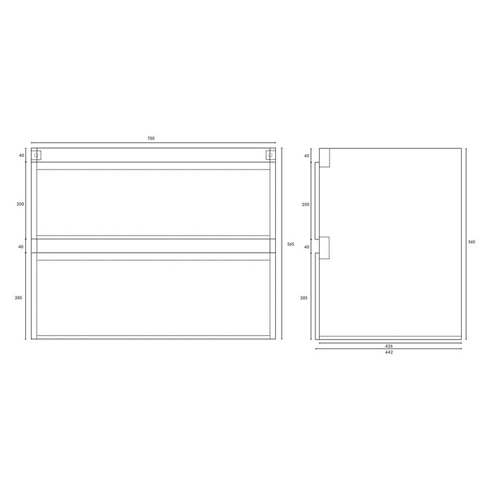 Best Design Badmeubelset Lavita-70 (Totale breedte badmeubel: 70 cm, Halifax) | BAUHAUS