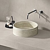 Best Design Opzetwastafel Pureline (Zonder overloop, White-wooden, Natuursteen) | BAUHAUS