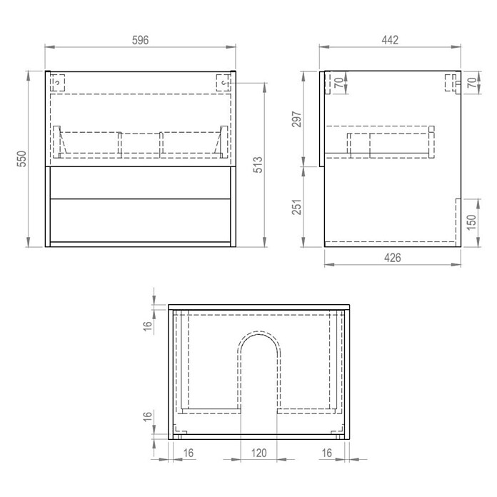 Best Design Badmeubelset Rigatti-60 (Wit, Mat, Aantal schuifladen: 1 st.) | BAUHAUS