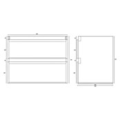 Best Design Badmeubelset Lavita-80 (Totale breedte badmeubel: 80 cm, Frosted Brown) | BAUHAUS