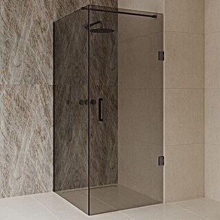Best Design Douchecabine met hoekinstap Nano Dalis-Moya-Mocha (Gecoat, Mocha, Dikte: 8 mm)