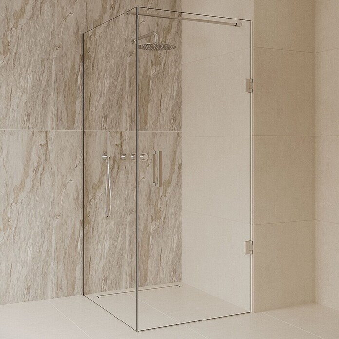 Best Design Douchecabine met hoekinstap Dalis Nano (Gecoat, Helder, Dikte: 8 mm) | BAUHAUS
