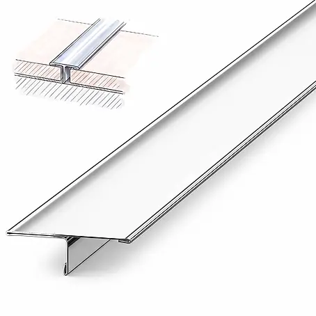 Dalsys T-Profil Fliesenschiene V2A Edelstahl Poliert 2,5 m x 25 mm