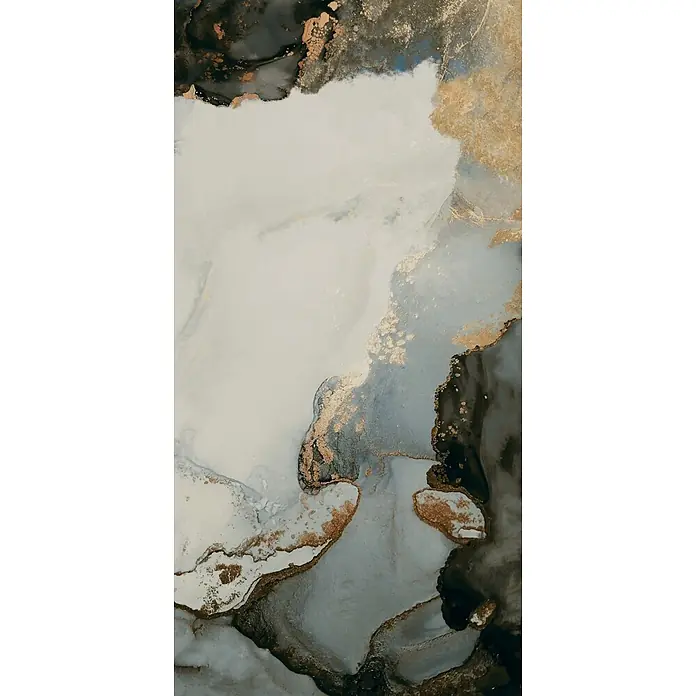Feinsteinzeugfliese JOYA – 60 x 120 cm, Marmoroptik, Brillant - 