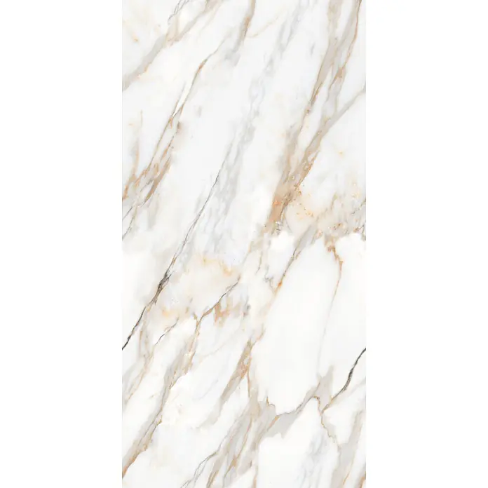 Feinsteinzeugfliese ZEBRINO GOLD – 60 x 120 cm, Marmoroptik, Brillant - 