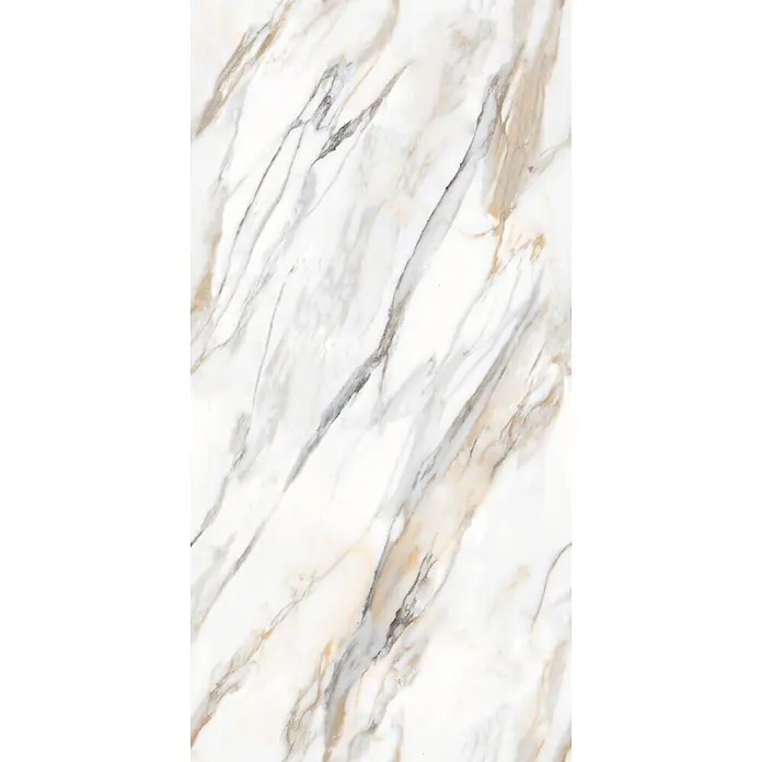Feinsteinzeugfliese ZEBRINO GOLD – 60 x 120 cm, Marmoroptik, Brillant - 