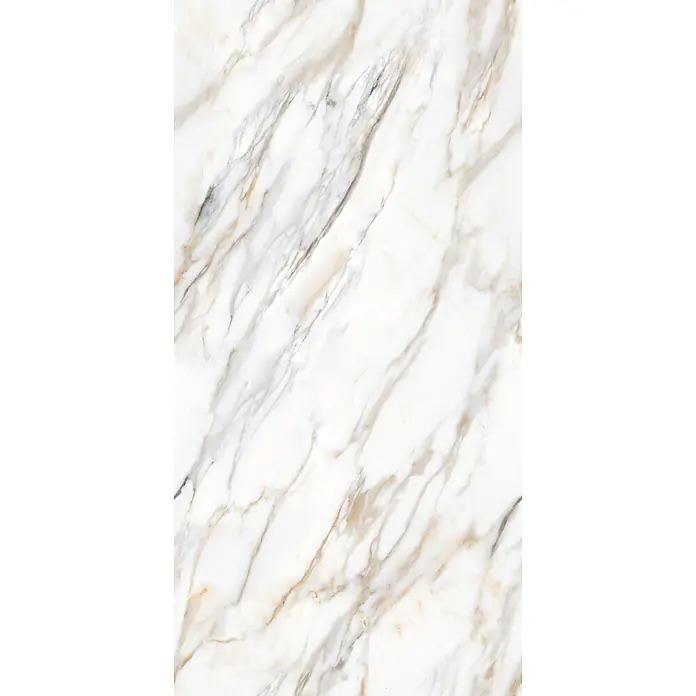 Feinsteinzeugfliese ZEBRINO GOLD – 60 x 120 cm, Marmoroptik, Brillant - 