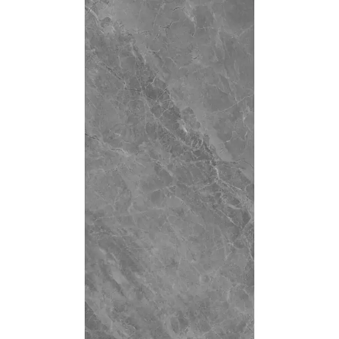 Feinsteinzeugfliese ATLANTIC GRAPHITE – 60 x 120 cm, Marmoroptik, Brillant - 