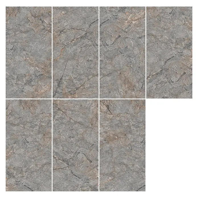 Feinsteinzeugfliese PETRAVIA GREY – 60 x 120 cm, Steinoptik, Matt - 