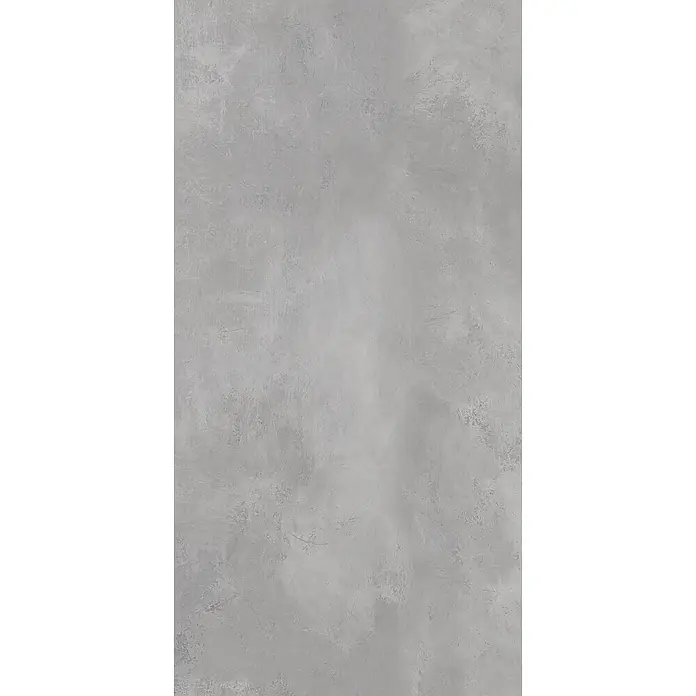 Feinsteinzeugfliese CONCRETE GREY – 60 x 120 cm, Marmoroptik, Brillant -  - Strukturierte graue Oberfläche in Zementoptik mit mattem, gebürstetem Finish.