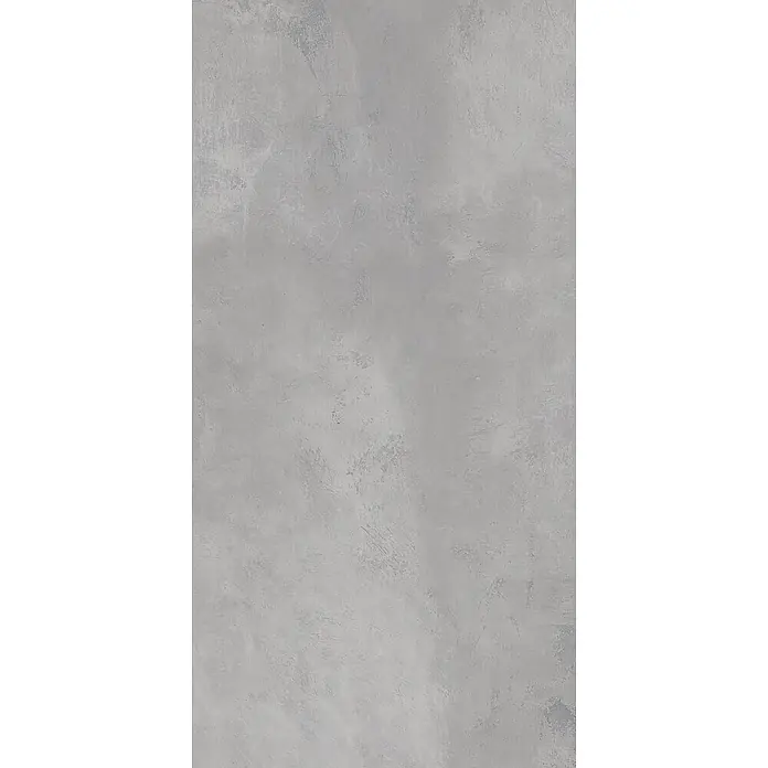 Feinsteinzeugfliese CONCRETE GREY – 60 x 120 cm, Marmoroptik, Brillant -  - Graue Beton- oder Putzstruktur mit subtilen Variationen und Pinselstrichen.