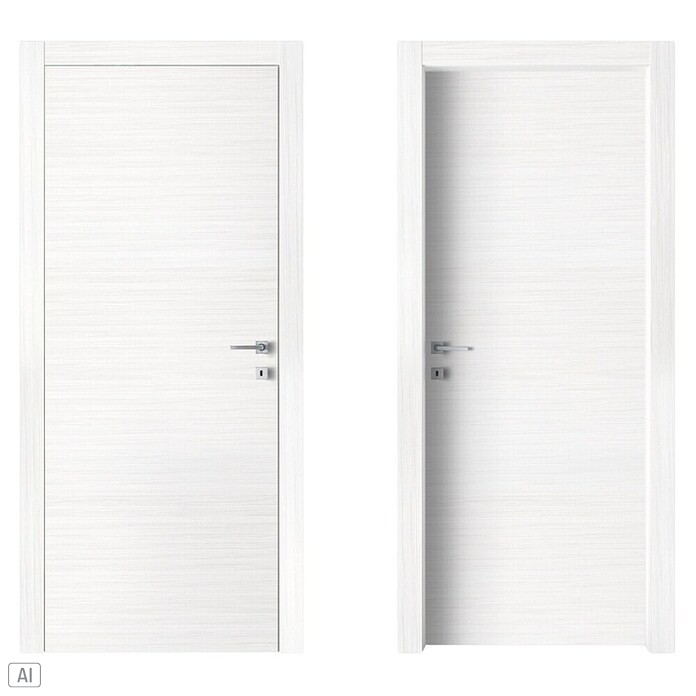 Sobna vrata Vera  (70 x 210 cm, Smer odpiranja: Levo/desno, Bela, Satje) | Sobna vrata | Notranja vrata | Vrata | Okna, vrata in stopnice | Izdelki | BAUHAUS