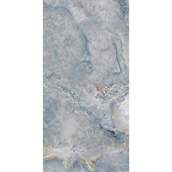 Feinsteinzeugfliese ONYX AGATE BLUE – 60 x 120 cm, Marmoroptik, Brillant - 