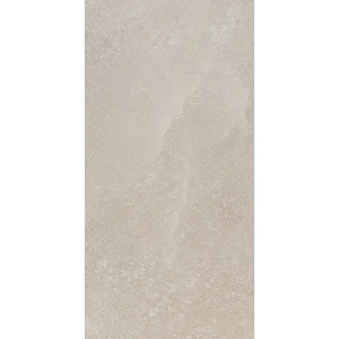 Feinsteinzeugfliese SALT CAVE ALMOND – 60 x 120 cm, Steinoptik, Matt -  - Helle beige Texturoberfläche mit subtilen Bürstenspuren.