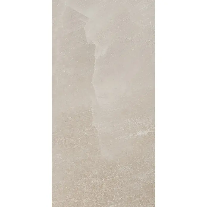 Feinsteinzeugfliese SALT CAVE ALMOND – 60 x 120 cm, Steinoptik, Matt -  - Texturierte greige Oberfläche mit dezenten steinähnlichen Mustern.