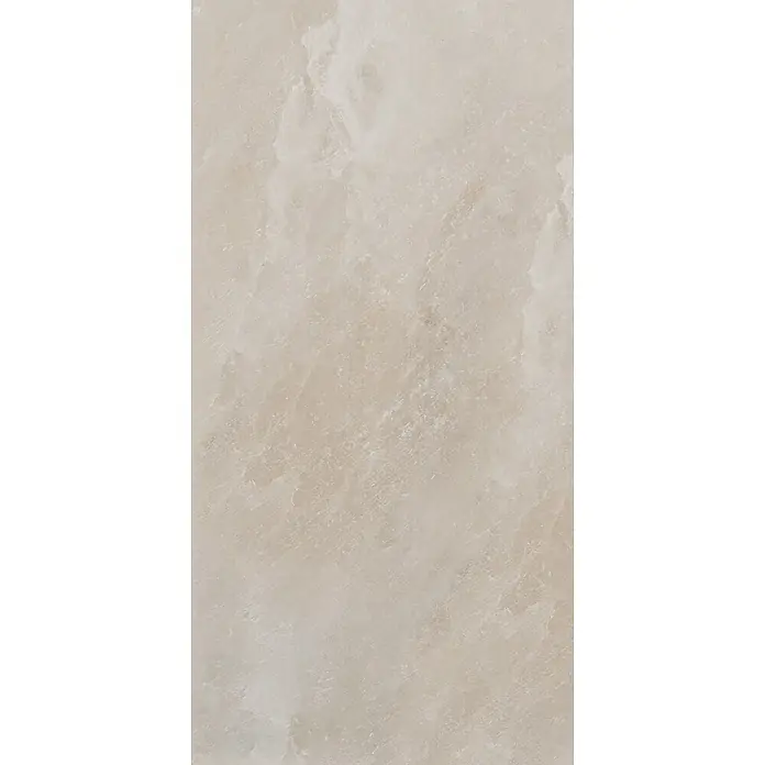Feinsteinzeugfliese SALT CAVE ALMOND – 60 x 120 cm, Steinoptik, Matt -  - Helle beigefarbene Marmorstruktur mit subtilen weißen Adern.