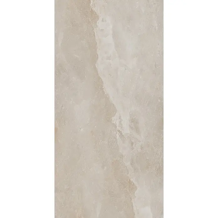 Feinsteinzeugfliese SALT CAVE ALMOND – 60 x 120 cm, Steinoptik, Matt -  - Helle beigefarbene Natursteintextur mit subtiler, cremeweißer Maserung für elegante Oberflächen.