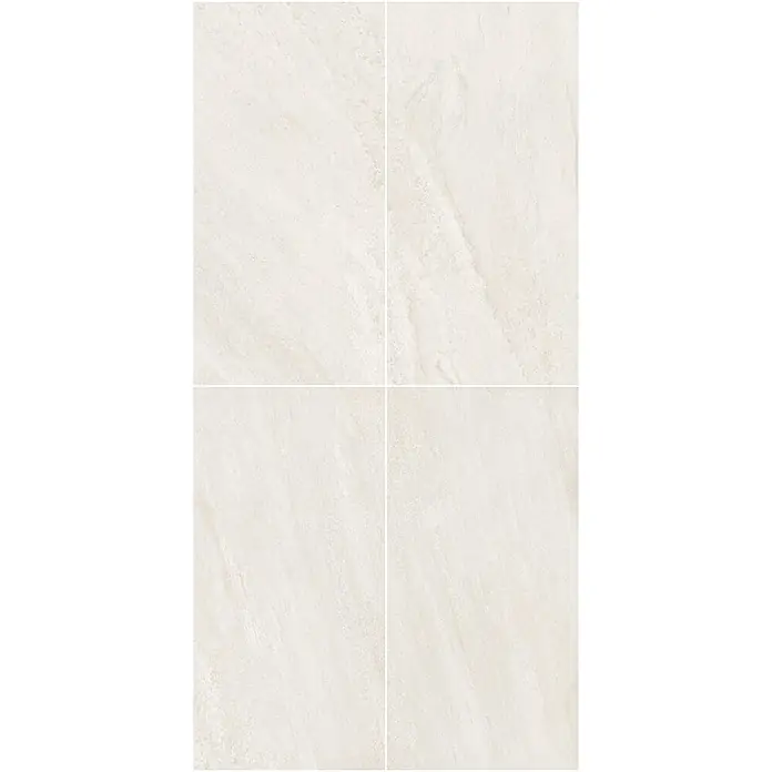 Feinsteinzeugfliese OMEGA WARM – 60 x 120 cm, Steinoptik, Matt -  - Texturierte hellbeige Fliesen mit Natursteinoptik.