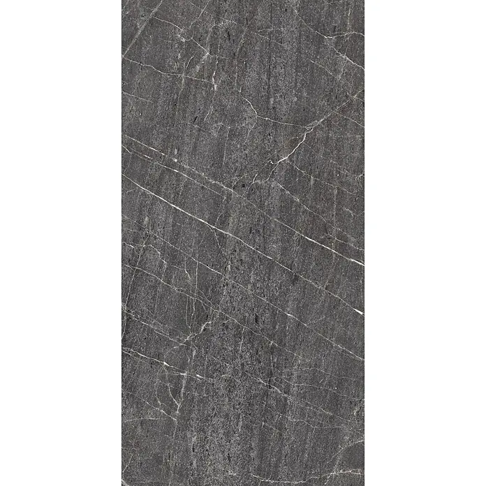 Feinsteinzeugfliese TESSINO BLACK – 60 x 120 cm, Marmoroptik, Matt - 