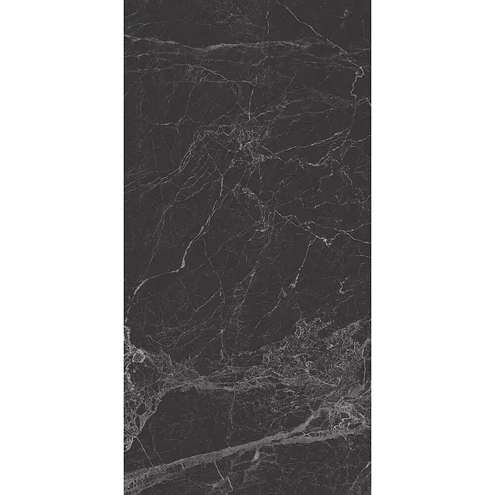 Feinsteinzeugfliese MAJESTIC BLACK – 60 x 120 cm, Marmoroptik, Brillant - 