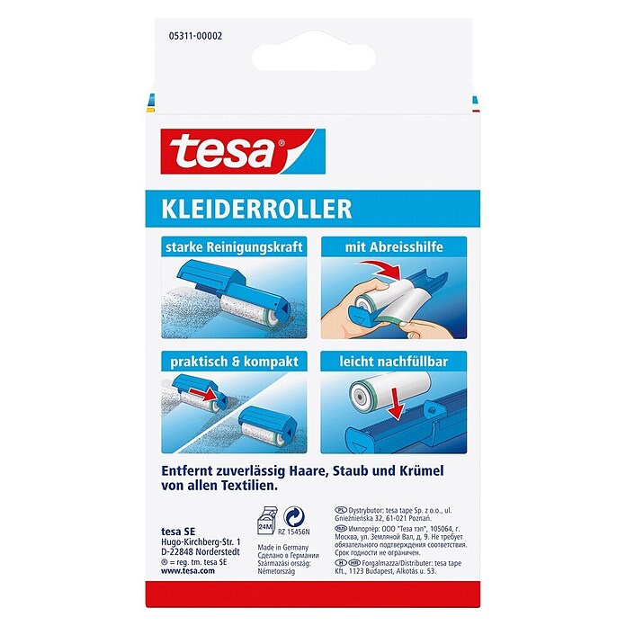 Tesa Fusselrolle Kleiderroller (L x B: 3 m x 80 mm) | BAUHAUS