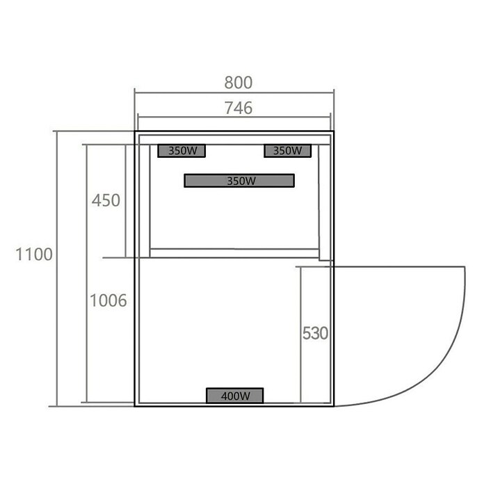 Infrarotkabine Nordisk 1 (80 x 110 x 190 cm, 1 450 W) | BAUHAUS
