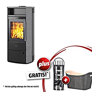 Kaminofen Dublin (6 kW, Raumheizvermögen: 102 m³, Schwarz)