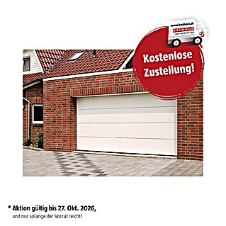 Solid Elements Garagentor Solid Pro Iso (2 500 x 2 125 mm, Außen: Reinweiß, Innen: Grauweiß)