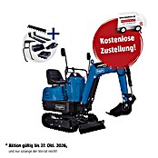 Scheppach Minibagger EXC815 inkl. XXL Zubehör-Set (6,3 kW, Benzin, Auslegerschwenkbereich: -70 ° - 70 °) | BAUHAUS