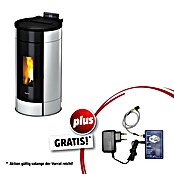 FreePoint Pelletofen Globe (11 kW, Raumheizvermögen: 252 m³, 0,6 kg/h - 2,5 kg/h, Farbe Verkleidung: Weiß) | BAUHAUS