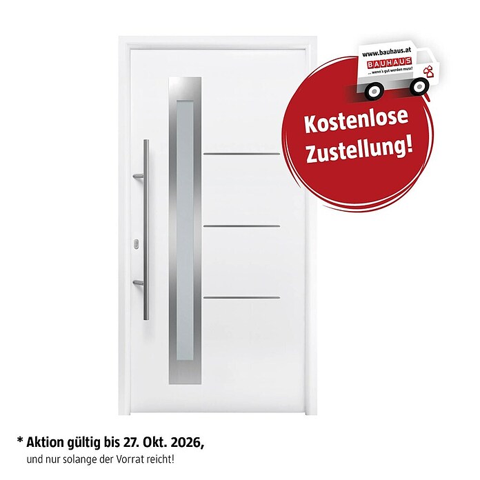 Hörmann EcoStar Haustür ISOPRO (110 x 210 cm, DIN Anschlag: Links, Verkehrsweiß)