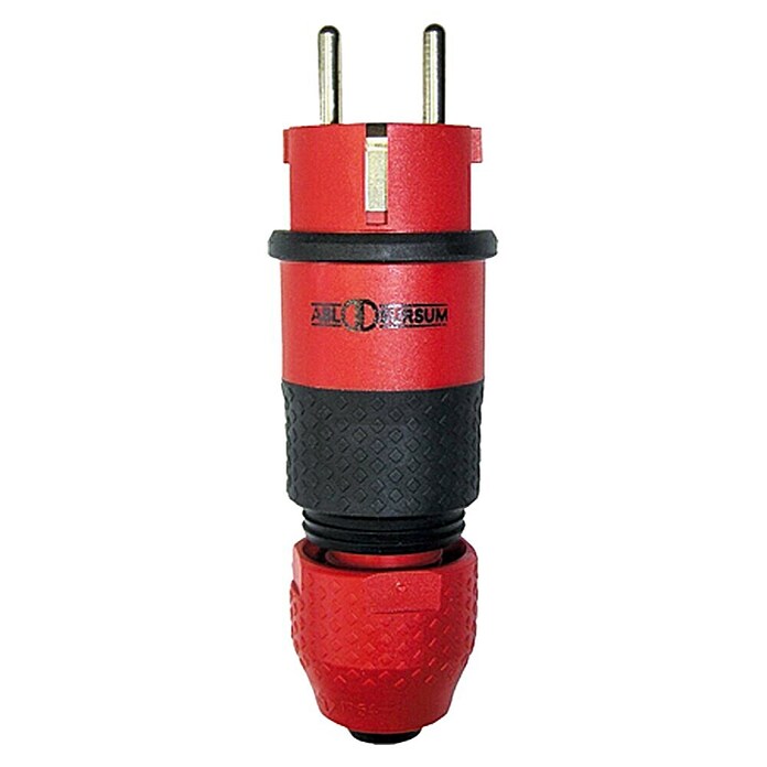 ABL Sursum Gumijasti varnostni vtikač SCHUKOultra Pro  (Rdeče barve/črne barve, 250 V, IP54) | 3331 - Gummistecker | CBGA - Stecker/Kupplungen | CBG - Stecker, Kupplungen Lampenfassungen | CB - Elektroinstallation | C - Elektro | BAUHAUS