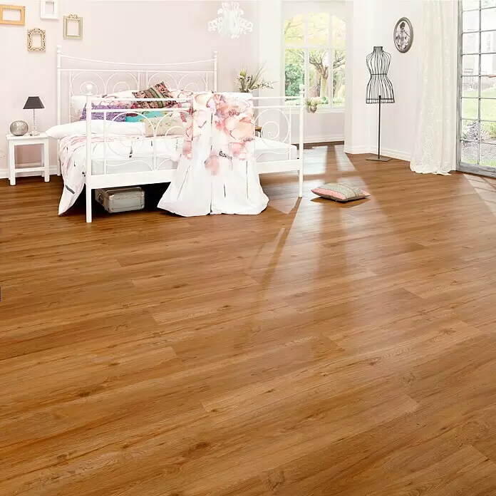 b!design Vinylbodenmuster Clic Eiche Natural - 190 x 200 x 3 mm, Landhausdiele - Stimmungsaufnahme