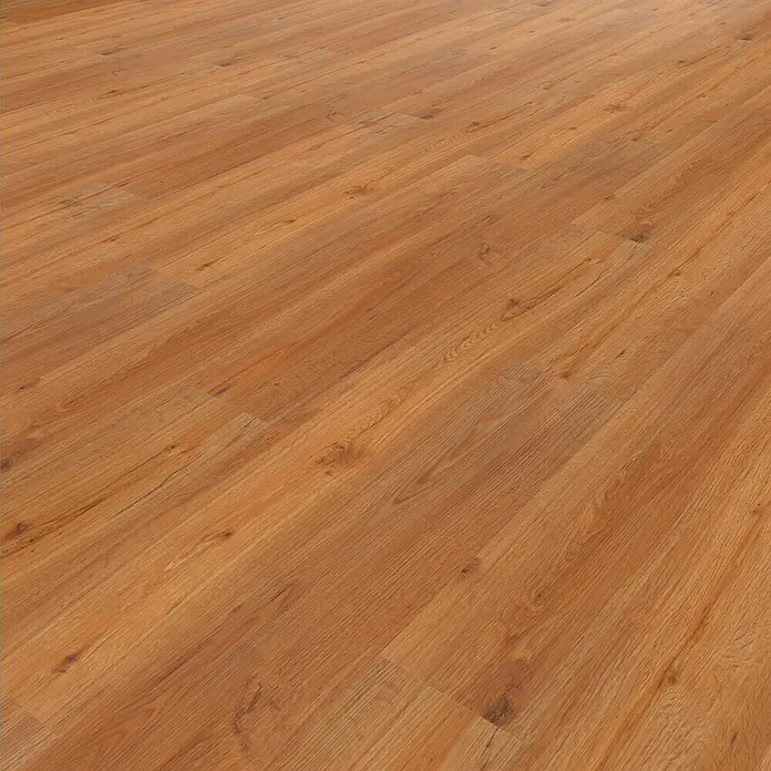 b!design Vinylbodenmuster Clic Eiche Natural - 190 x 200 x 3 mm, Landhausdiele - Nahaufnahme von Laminatboden in warmen Holztönen, der eine natürliche und einladende Atmosphäre schafft. Perfekt für moderne Wohnräume.